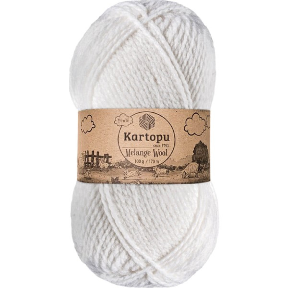 Kartopu Melange Wool El Örgü Ipi Renk KODU:K010 - Beyaz Oyun & Hobi Fiyatı