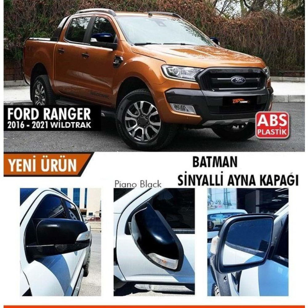 Karva Ford Ranger T6 2016-2021 Sinyalli Batman Yarasa Ayna Kapağı Piano Black Oto Boyaları Fiyatı
