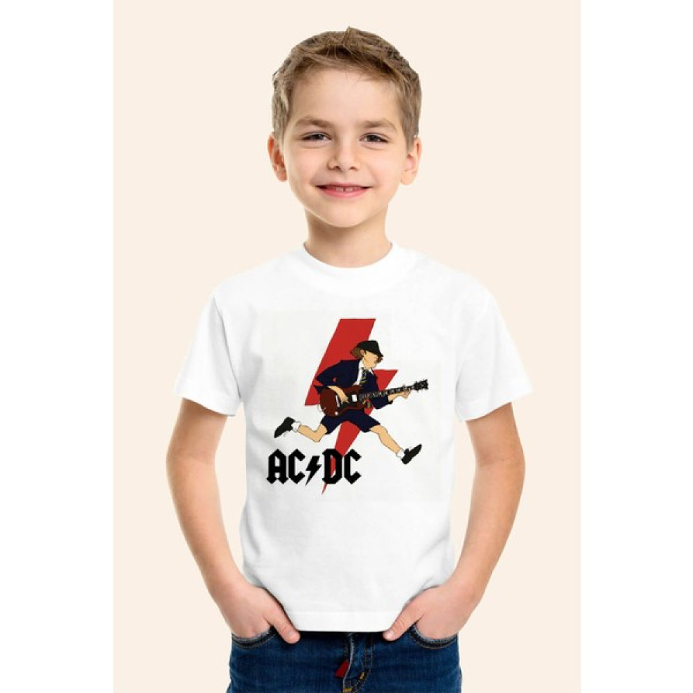 Karya Butik Ac-Dc 01 Baskılı Erkek Çocuk T-Shirt Erkek Çocuk T-shirt Fiyatı