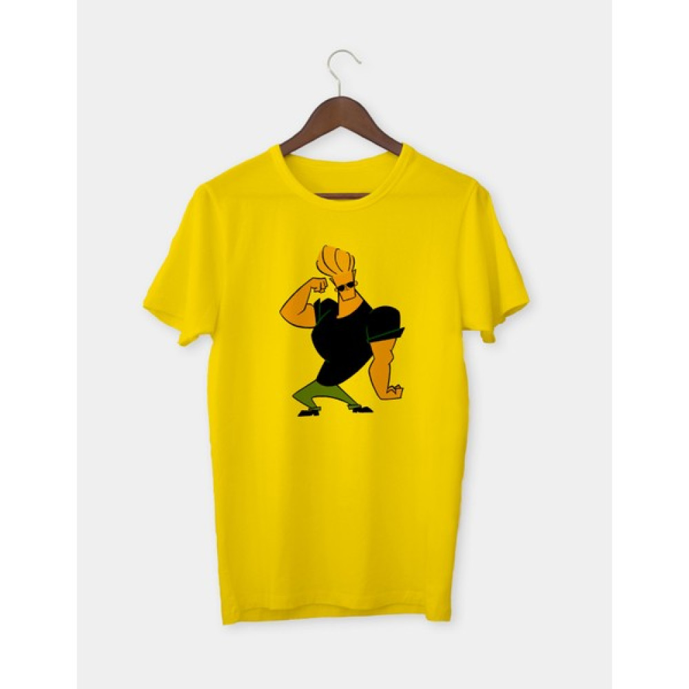 Karya Butik Johnny Bravo Baskılı Sarı Yetişkin T-Shirt Bayan T-shirt Fiyatı