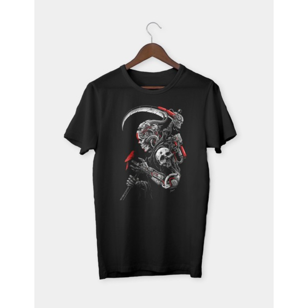 Karya Butik Makine Iskelet Baskılı Unisex T-Shirt Tişört Erkek T-shirt Fiyatı