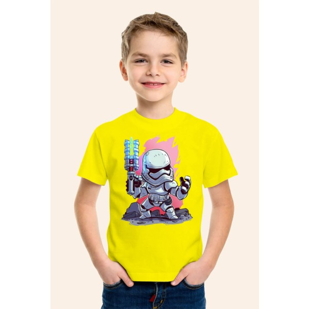 Karya ButikKlon Asker Baskili Sari Çocuk T-Shirt Erkek Çocuk T-shirt Fiyatı