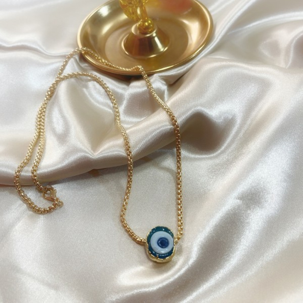 Karya Gümüş Mavi Dana Gözü Byfulykolye - 45 CM Bijuteri Kolye Fiyatı