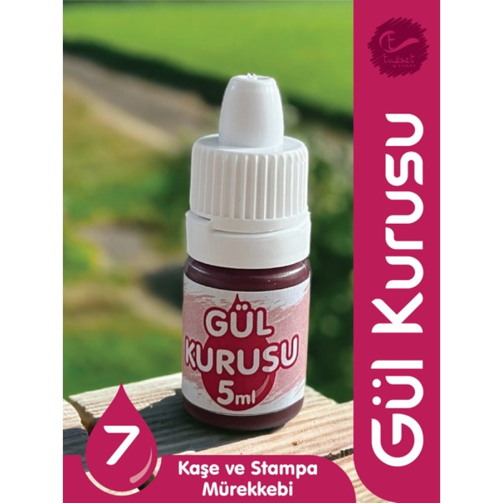 Kaşe Istampa Mürekkebi 5 ml - Gül Kurusu -T871 Kase Fiyatı