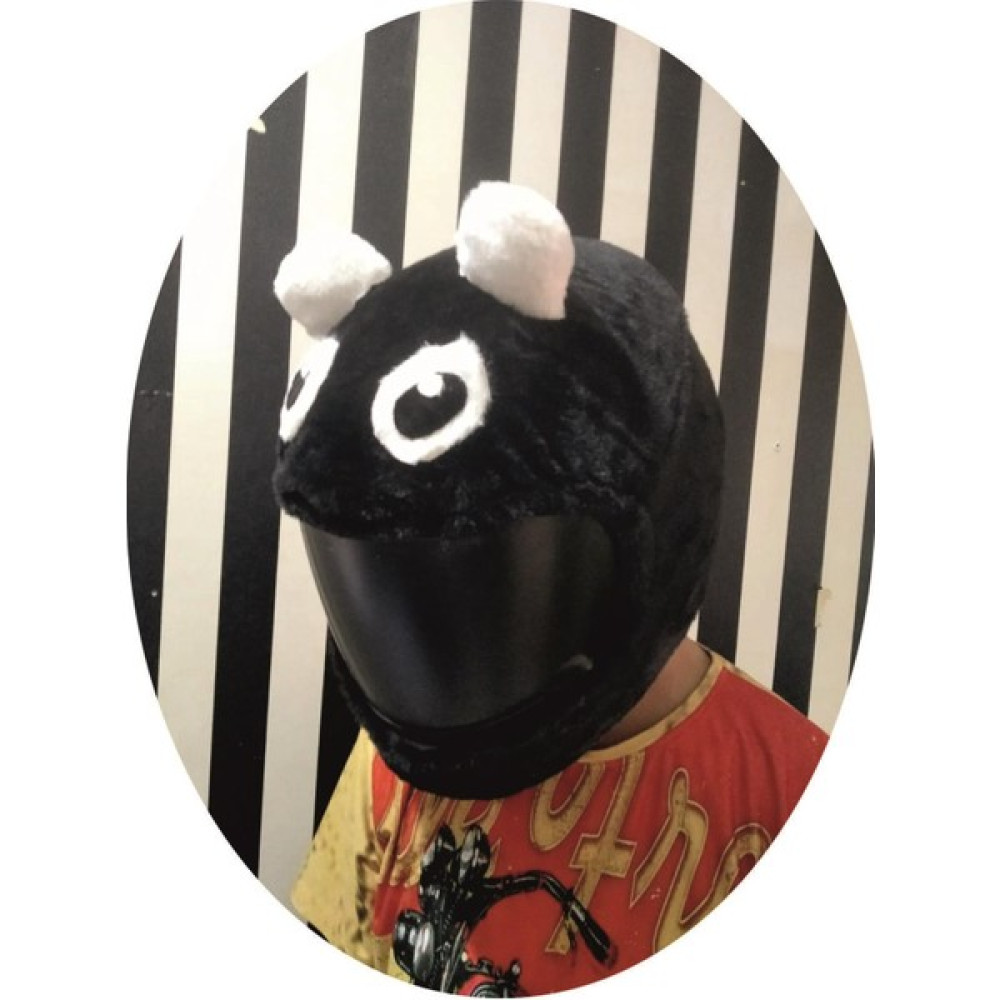 Kaskmania Kask Kılıfı Peluş Siyah Panda Motorsiklet Kaskları Fiyatı