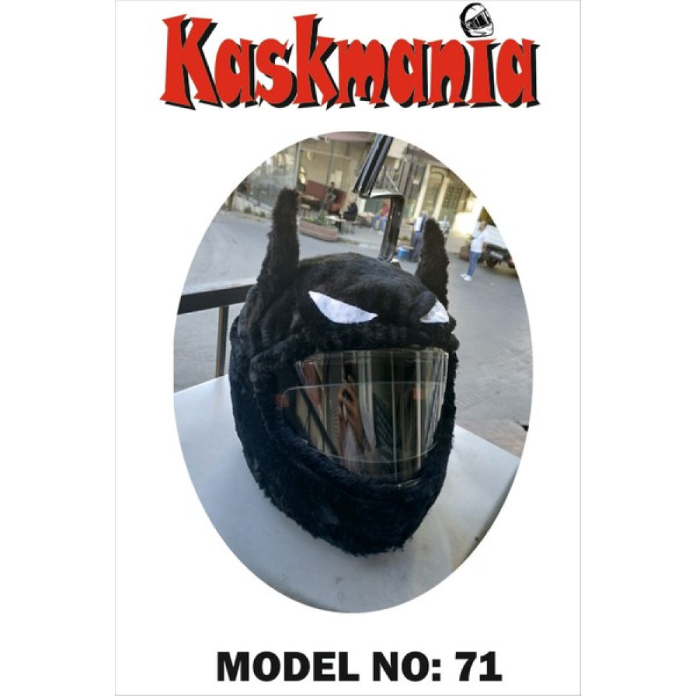 Kaskmania Peluş Kask Kılıfı Batman - Standart - Siyah Motorsiklet Kaskları Fiyatı