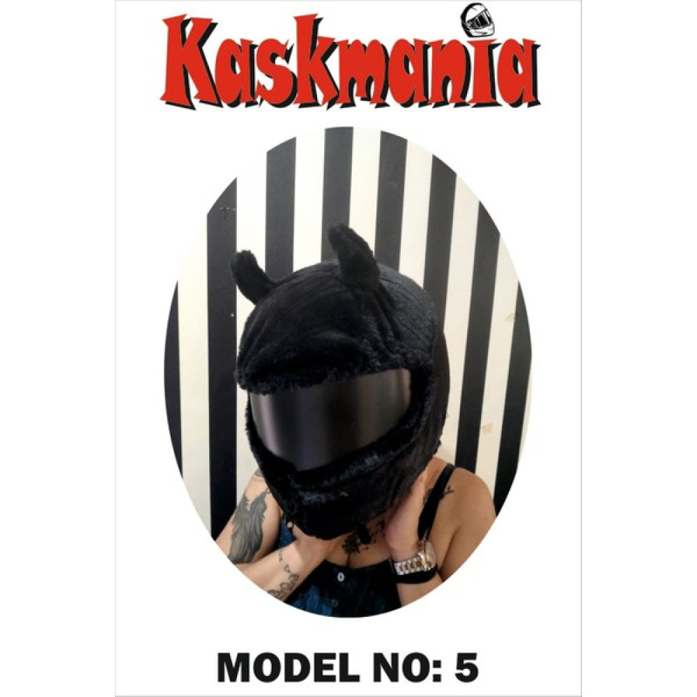 Kaskmania Peluş Kask Kılıfı Black Devil Kaskmania - Standart - Siyah Motorsiklet Kaskları Fiyatı