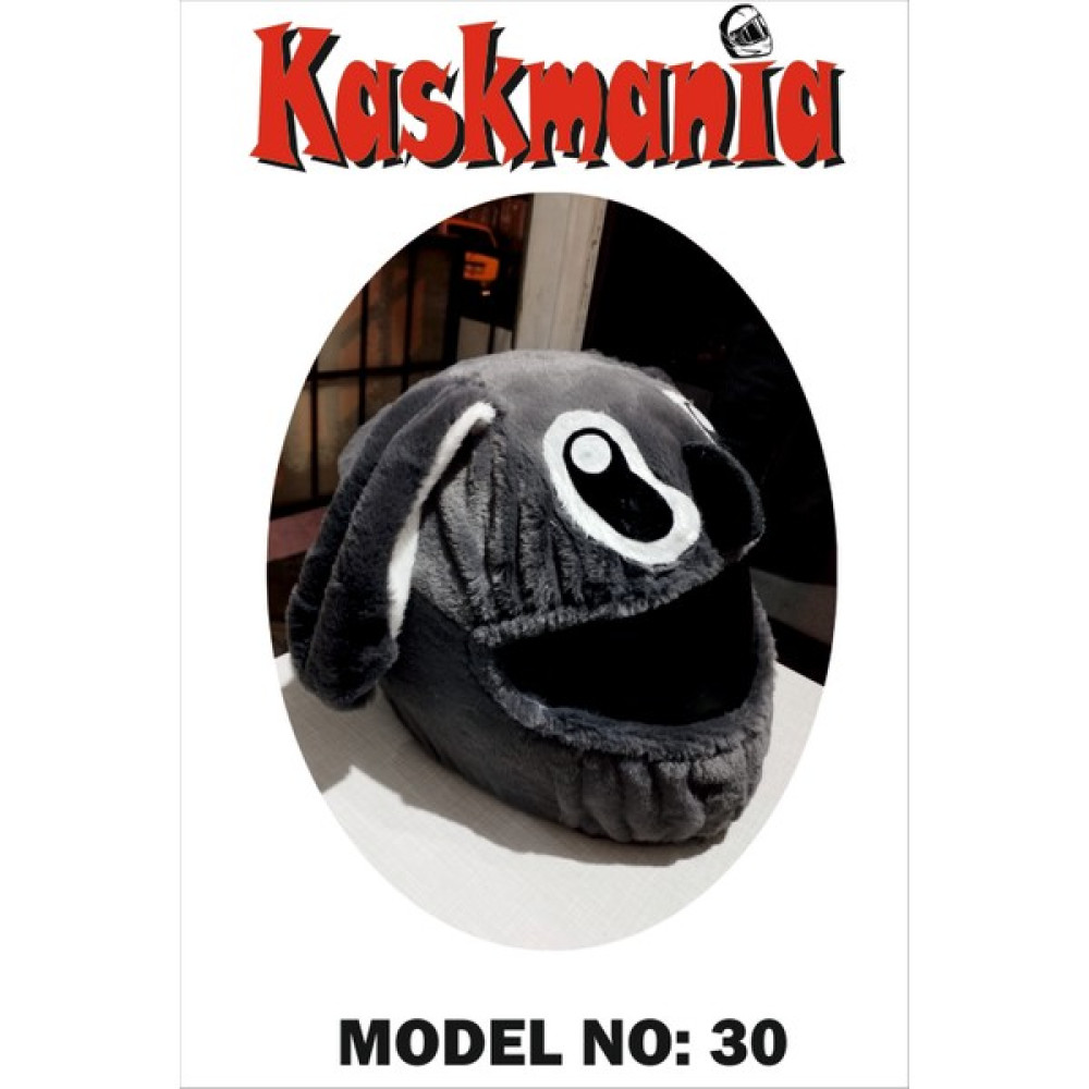 Kaskmania Peluş Kask Kılıfı Gri Stitch - Standart Motorsiklet Kaskları Fiyatı