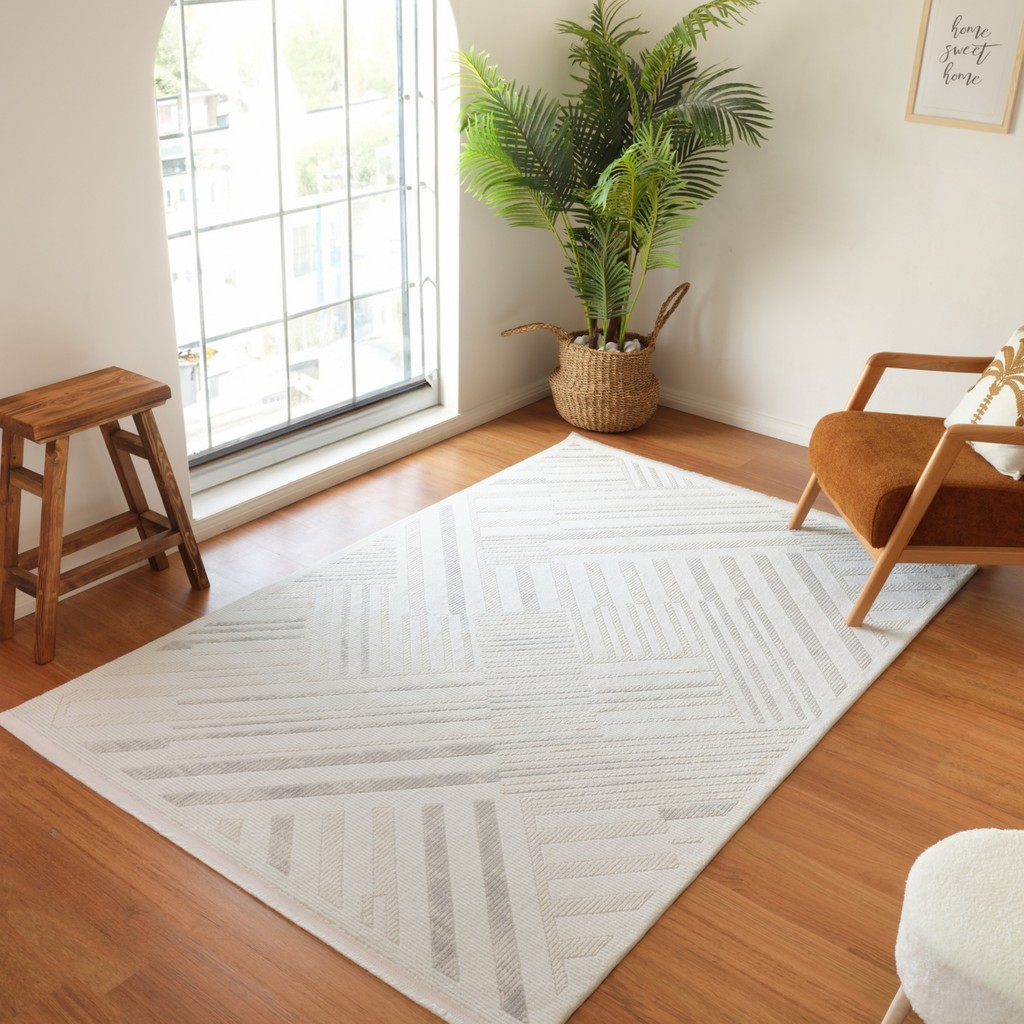 Kaşmir Halı 7/24 Elegante Lumina Grey 100x300 cm Salon Mutfak Halısı Yolluk Kilim - 100 x 300 cm - Gri Salon Halısı Fiyatı
