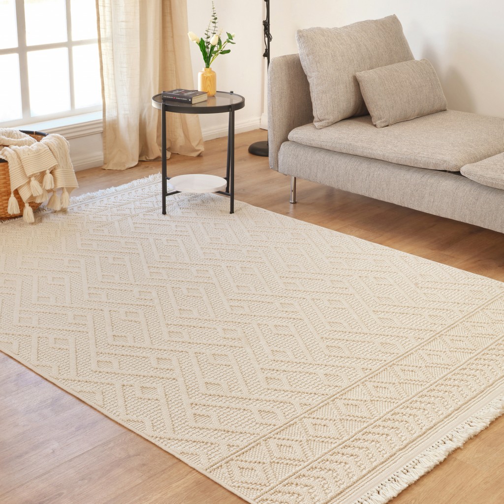 Kaşmir Halı 7/24 Iskandinav Azera 160X230 cm - Bej Salon Halısı Fiyatı