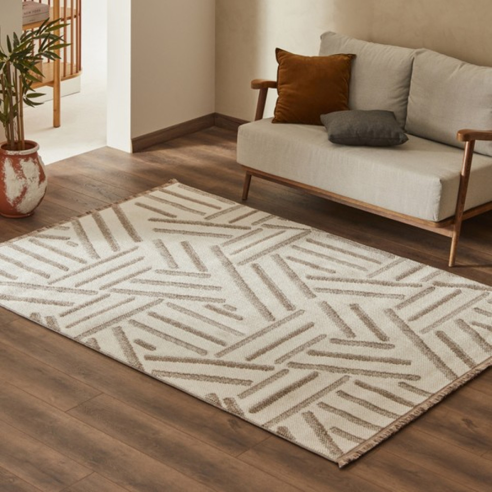 Kaşmir Halı 7/24 Iskandinav Elegance Napoli Bej 80X150 cm - 80 x 150 cm Salon Halısı Fiyatı