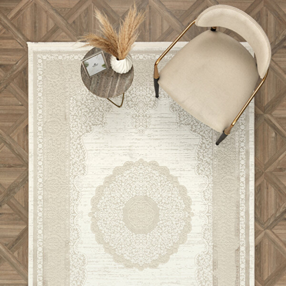 Kaşmir Halı 7/24 Lucente Venus 80 x 150 cm - Açık Bej Salon Halısı Fiyatı