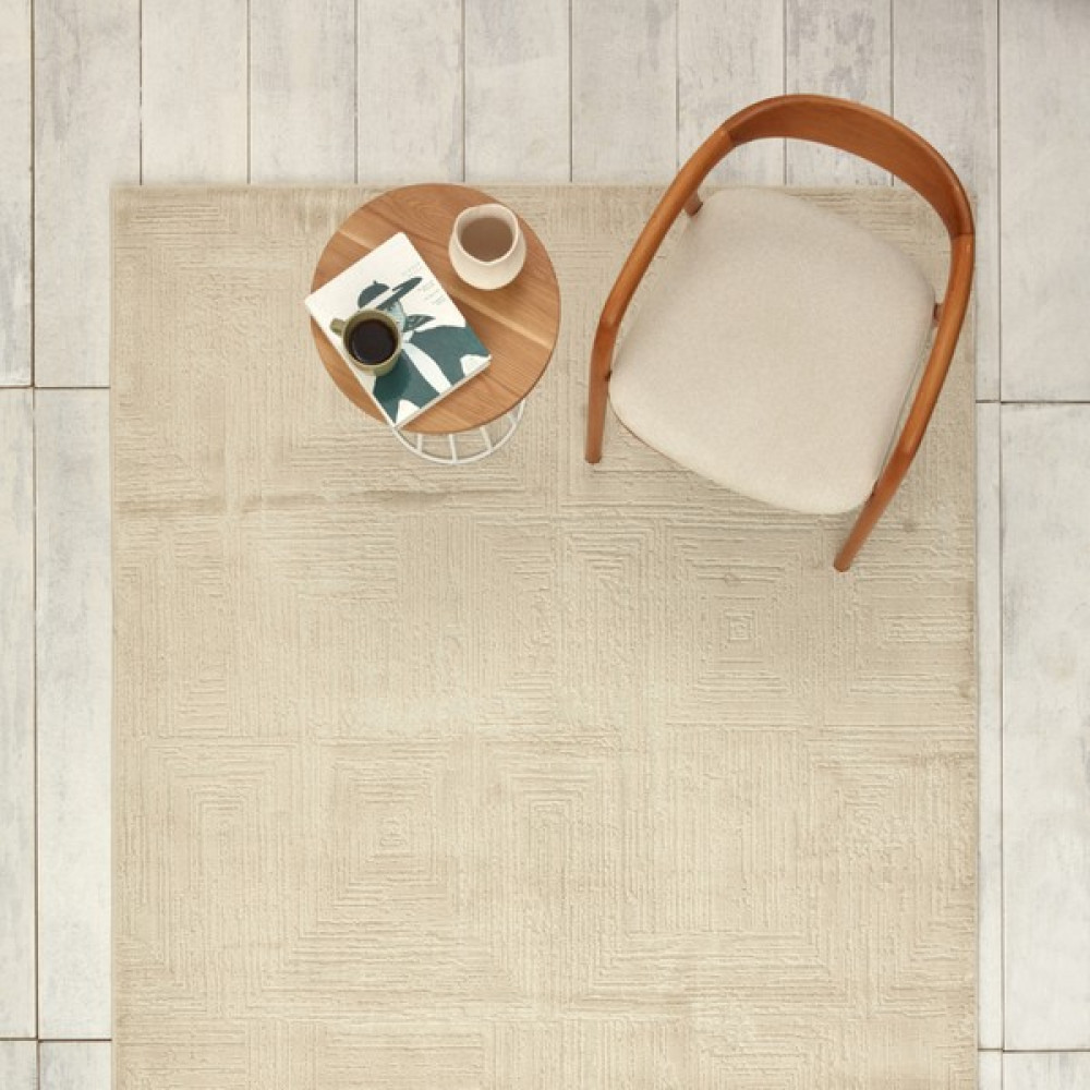 Kaşmir Halı 7/24 Noble Dune White 80X150 cm - 80 x 150 cm - Açık Bej Salon Halısı Fiyatı