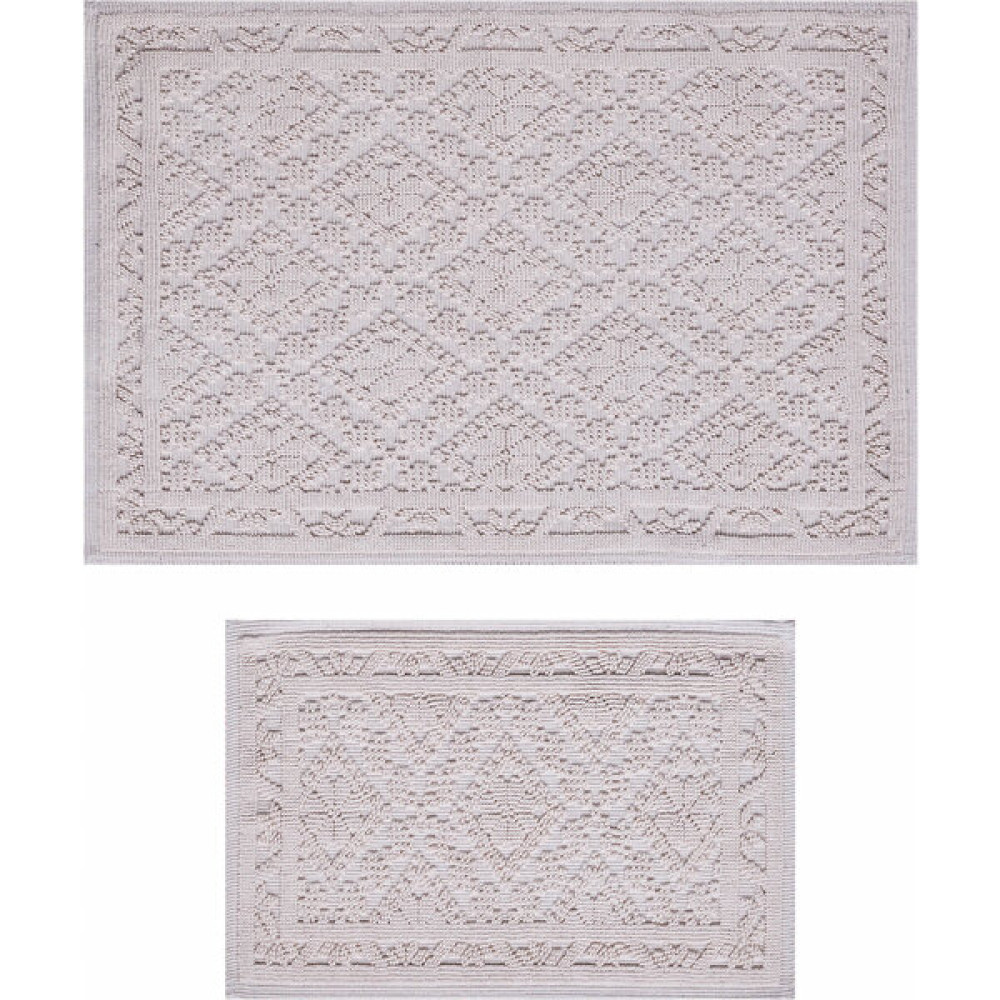 Kaşmir Halı Kaşmir Home Vilma Ikili Paspas Ekru 60X90 CM-40X60 cm Klozet Takımı Fiyatı
