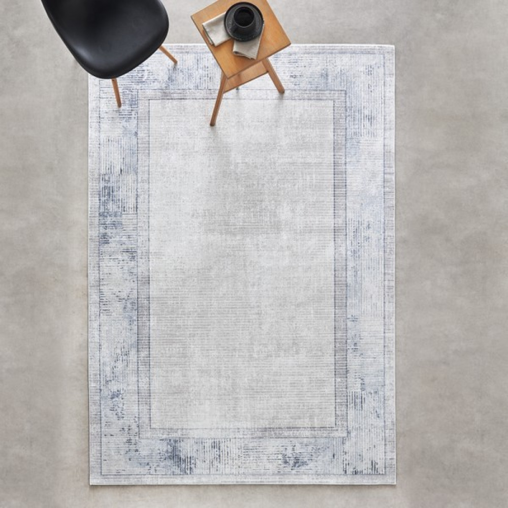 Kaşmir Halı Sare By Kaşmir Halı Mono Yıkanabilir Kaymaz Taban 120X180 cm - Gri - 120 x 180 cm Salon Halısı Fiyatı