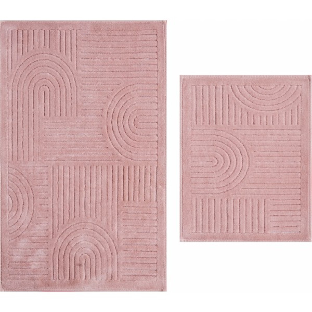 Kaşmir Home Thor 2li Pamuk Banyo Paspası Pembe 60X100 CM-50X60 cm Klozet Takımı Fiyatı