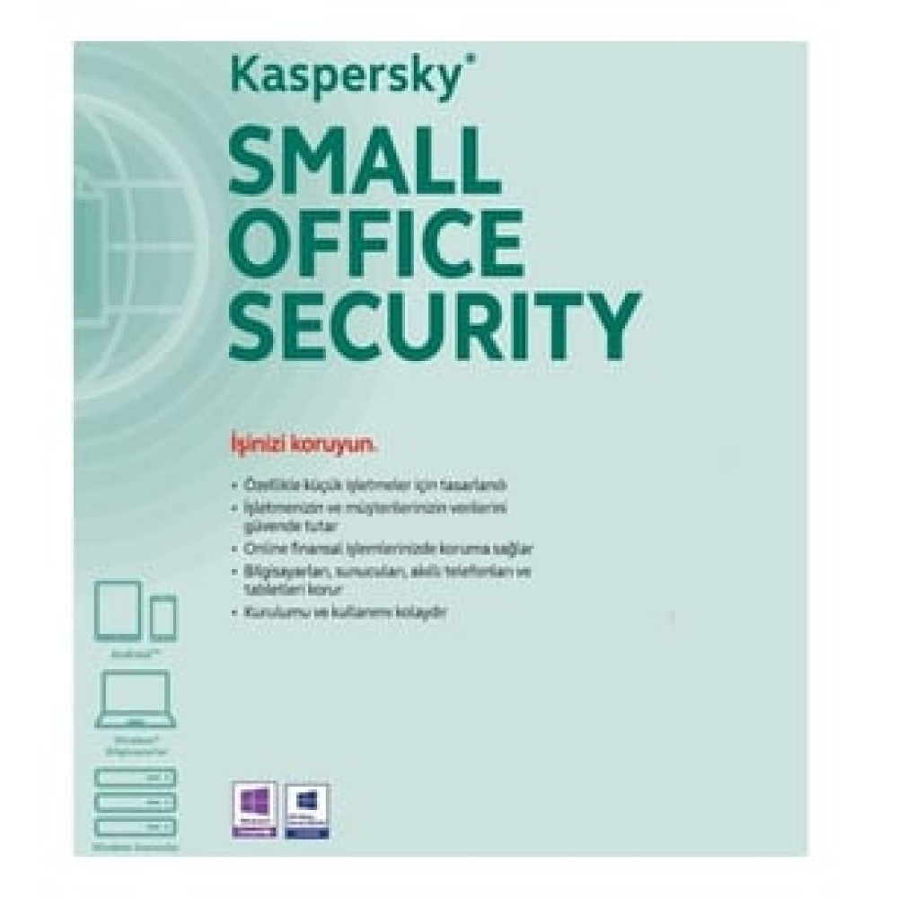 KASPERSKY Small Office Security 1yıl 2server + 15kullanıcı + 15 mobil cihaz Antivirüs Yazılımları Fiyatı