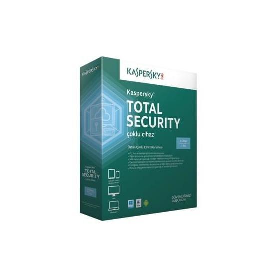 Kaspersky Total Security 2015 3 Kullanıcı 1 Yıl Güvenlik Yazılımı