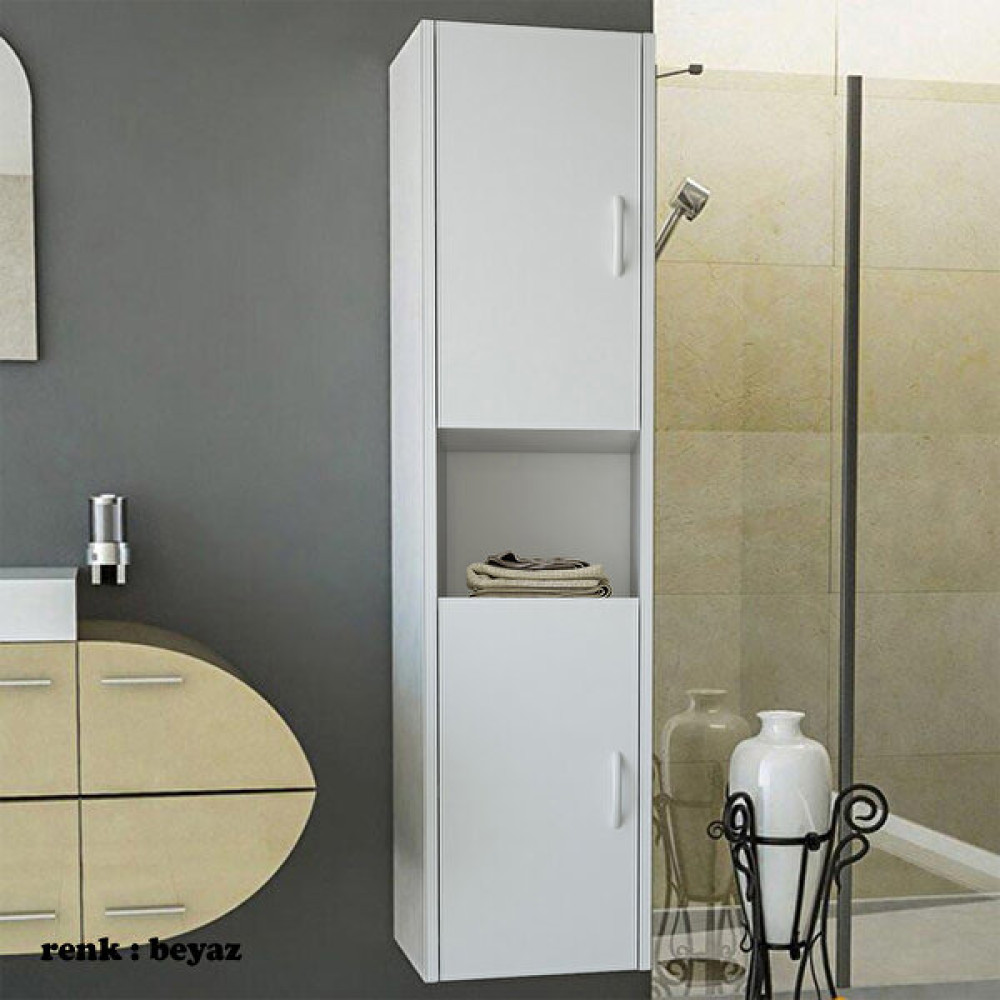 Kastamonu Entegre Modilayn Iki Kapaklı Tek Gözlü Asma Dolap - Beyaz Banyo Dolabı / Mobilyası Fiyatı