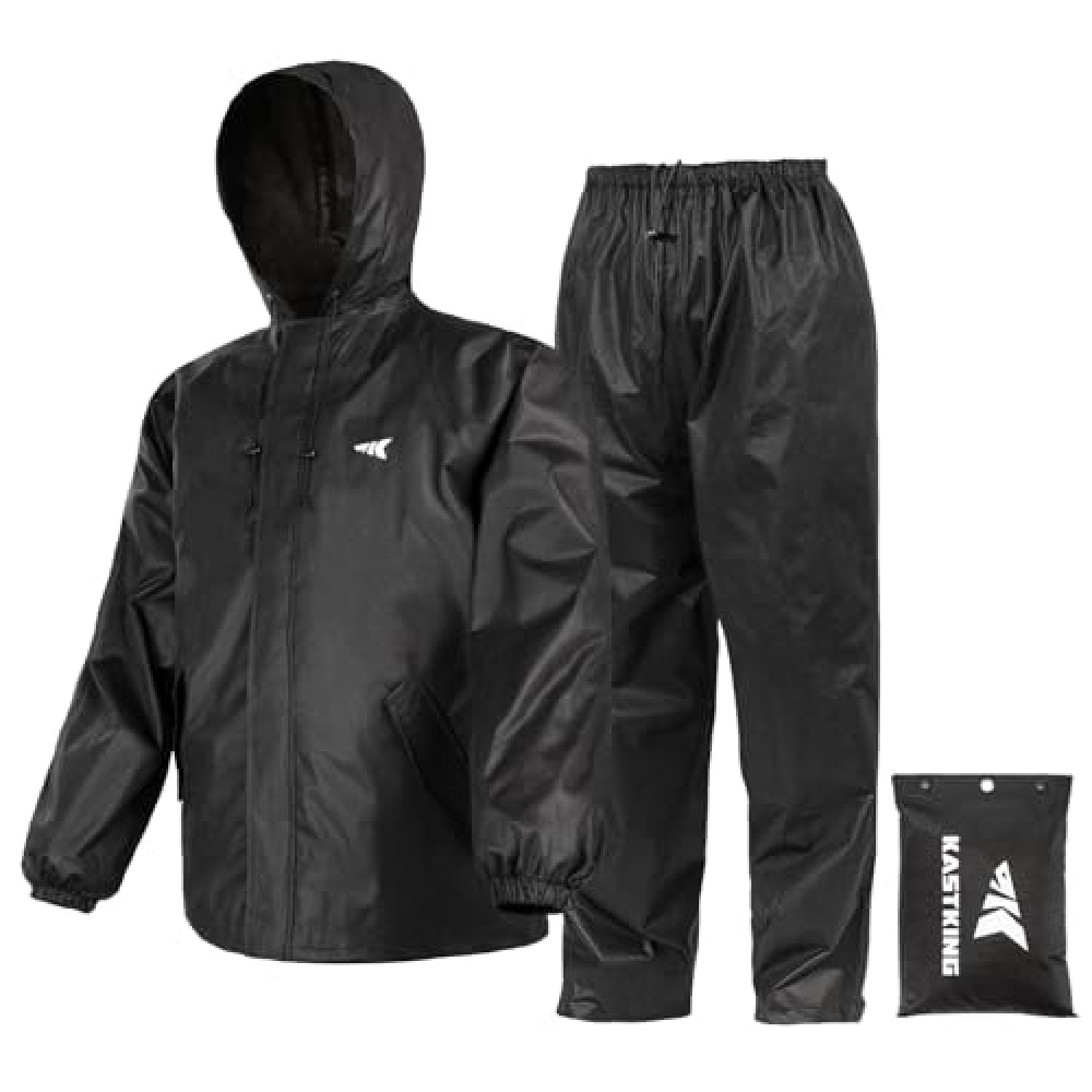 KastKing AquaLite Waterproof Rain Suit for Men and Women, Loose Fit, Lightweight, Durable Rain Gear