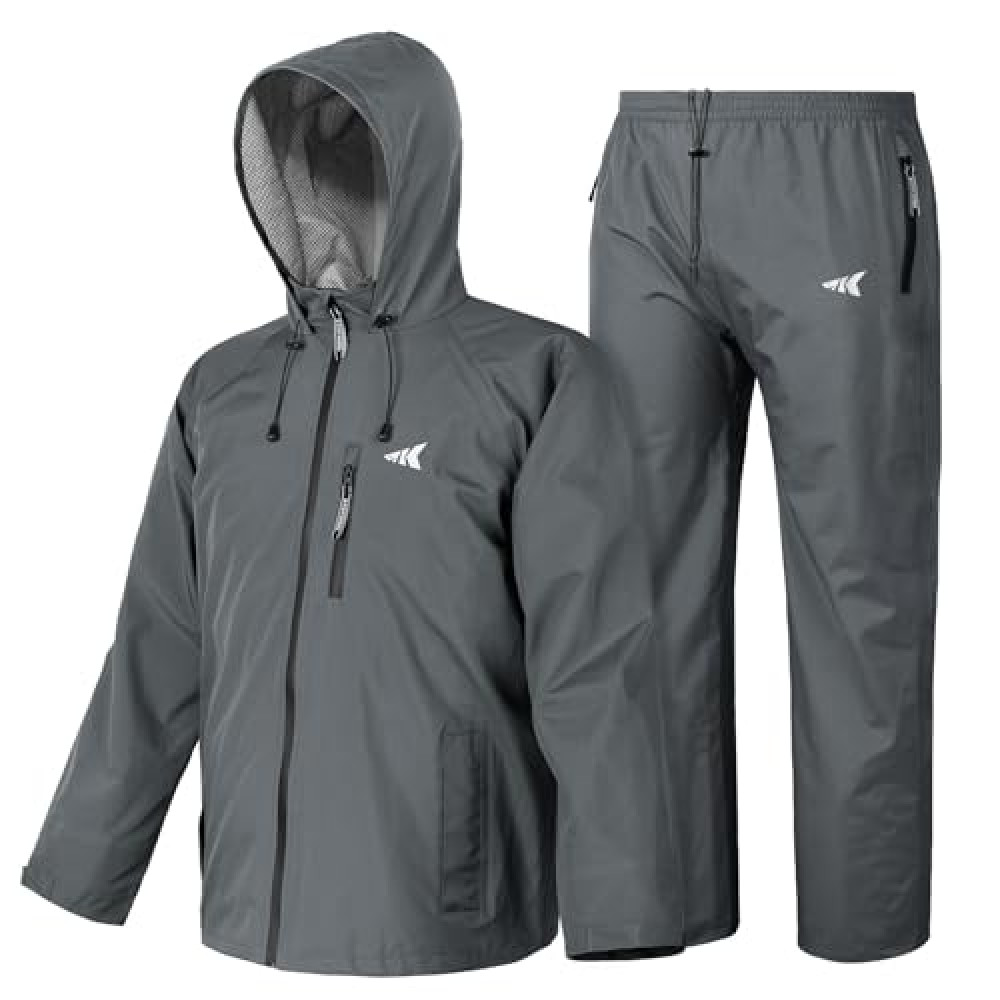 KastKing HydroSense Essential Waterproof Rain Suit for Men and Women, Lightweight, Durable Outdoor Gear for Fishing, Hiking