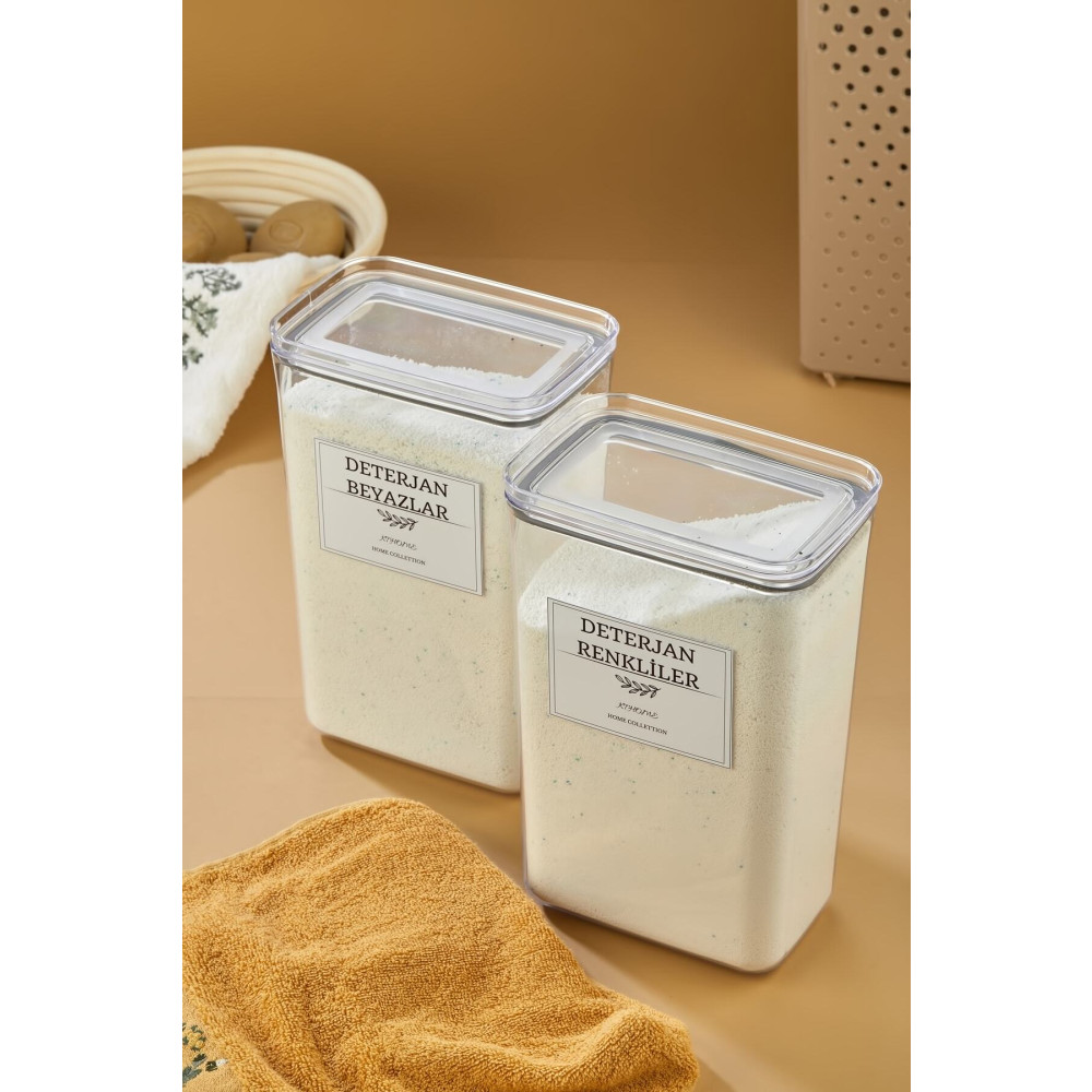 KATE HOME Deterjan Kutusu/vakum Kapaklı Banyo Düzenleyici Saklama Kutusu (RENKLİLER)-(BEYAZLAR)(2900ML)2.9lt Saklama Kapları Fiyatı