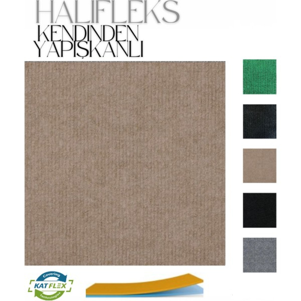 Katflex Halıflex Kendinden Yapışkanlı Duvardan Duvara Bej Halıfleks Rip Halı Keçe Zemin Kaplama - 50 x 50 cm Mobilya & Dekorasyon Fiyatı