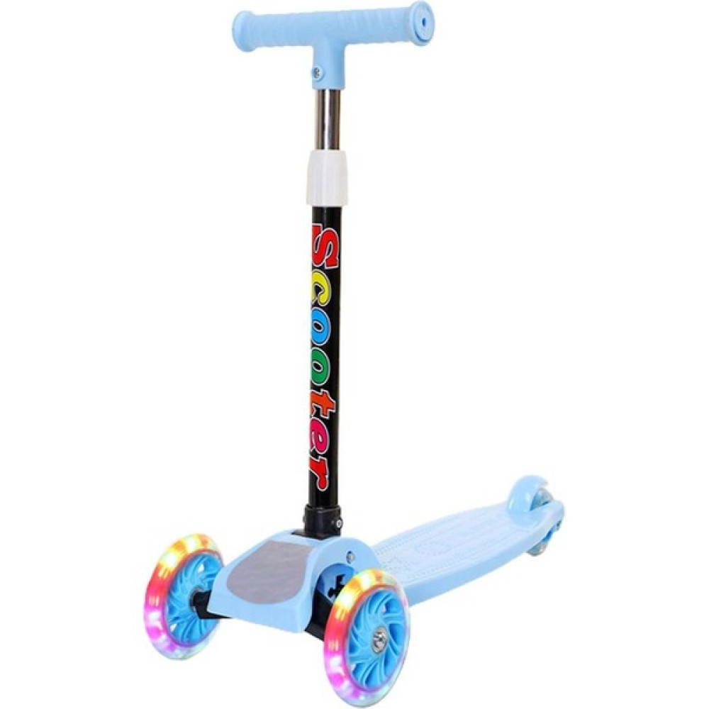 Katlanabilir Çocuk Scooter'ı 2-8 Yaşında Üç Tekerlekli Yanıp Sönen Scooter (Yurt Dışından) - Açık Mavi Açık Hava, Deniz ve Spor Oyuncakları Fiyatı