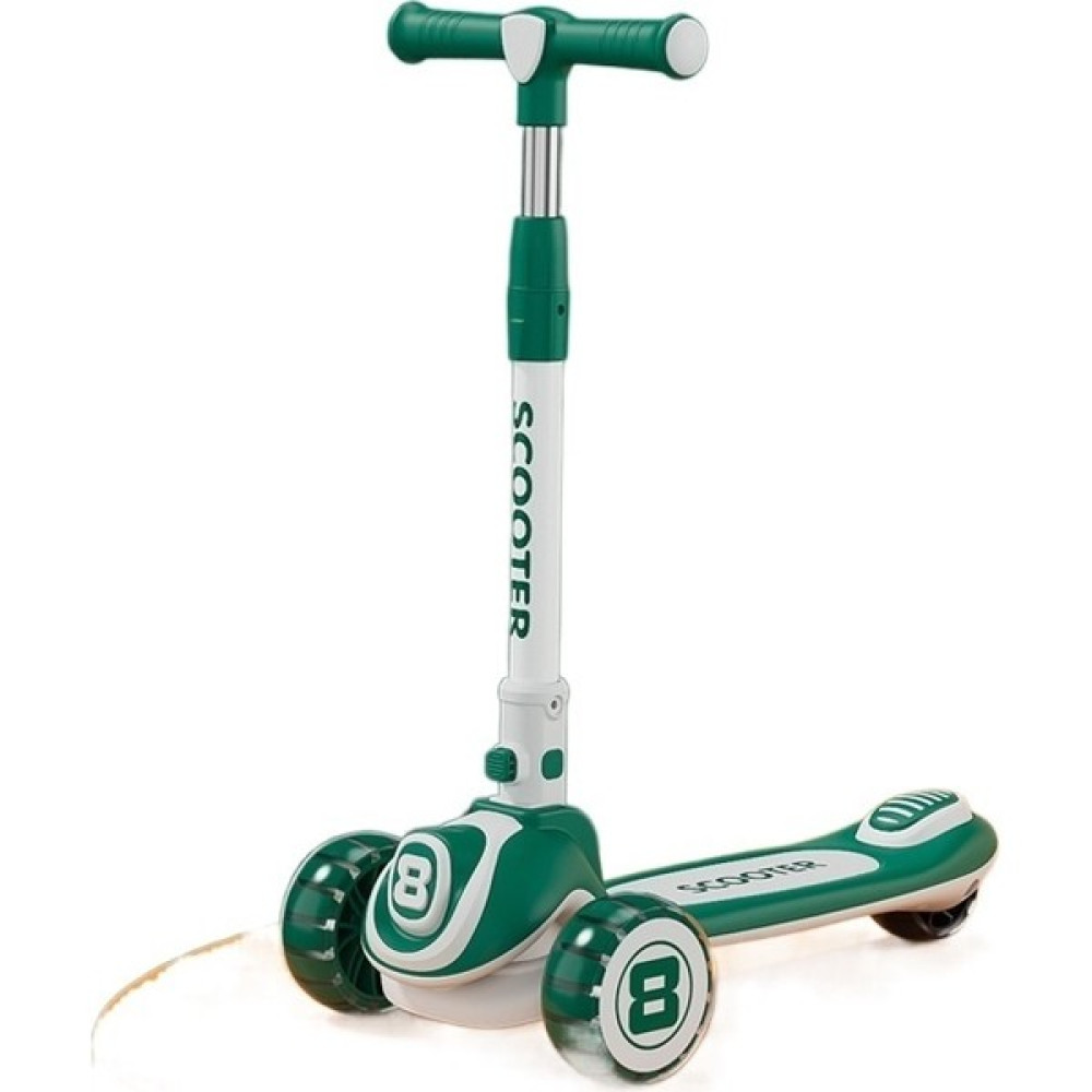 Katlanabilir Çocuk Scooter'ı 3'ü 1 Arada Üç Tekerlekli Yanıp Sönen Müzik Scooter'ı (Yurt Dışından) - Yeşil Açık Hava, Deniz ve Spor Oyuncakları Fiyatı