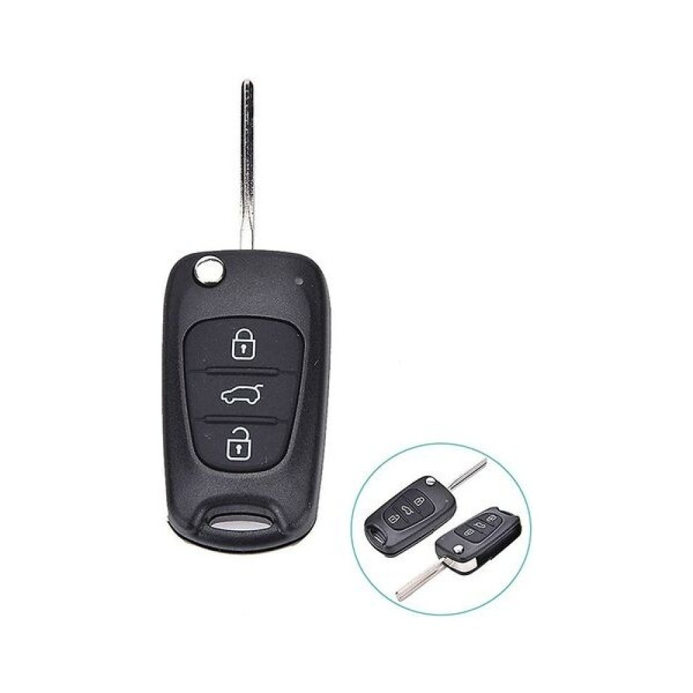 Katty 3 Düğmeli Katlanır Araba Anahtarı Kabuk-Suv Anahtarı (Yurt Dışından) - Siyah Anahtarlık Fiyatı
