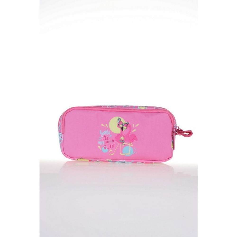 Kaukko Kids & Love Design Pink Flamingo Kalem Kutusu 24X15X15 (L8072) - Renkli Kalemlik (Kalem Kutusu) Fiyatı
