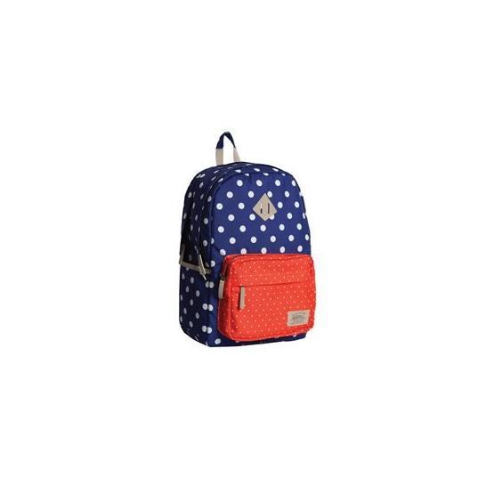 Kaukko KK1027 Puanlı Lacivert Unisex Sırt Çantası