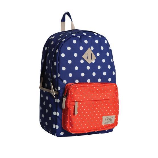 Kaukko KK1027 Puanlı Lacivert Unisex Sırt Çantası