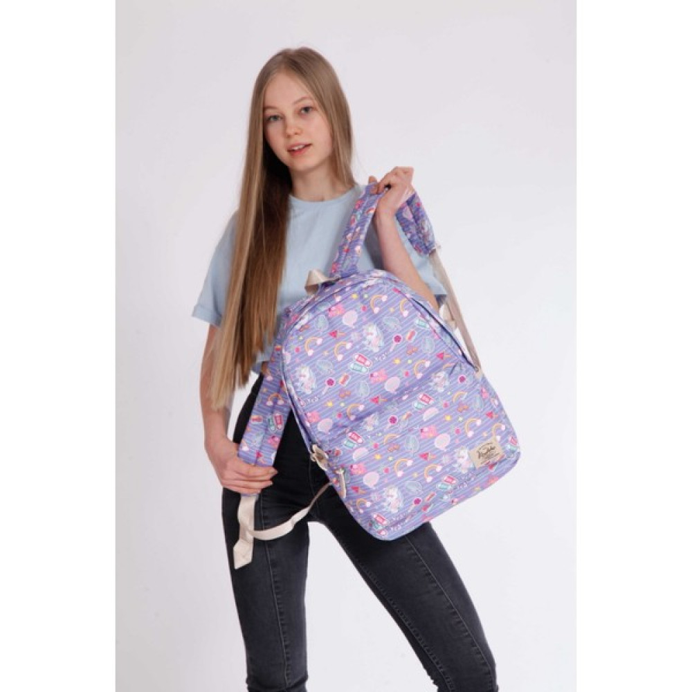 Kaukko Nature Okul Çantası 41X24X18 Unicorn Lıla (K1313) - Renkli Okul Çantası Fiyatı