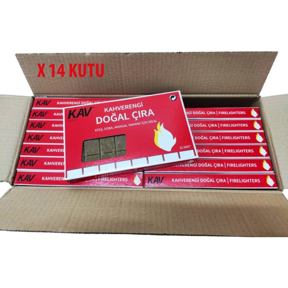 Kav Orijinal Kahverengi Doğal Çıra 32 Li x 14 Kutu - Gri - 1 Adet Mangal & Barbekü Malzemeleri Fiyatı
