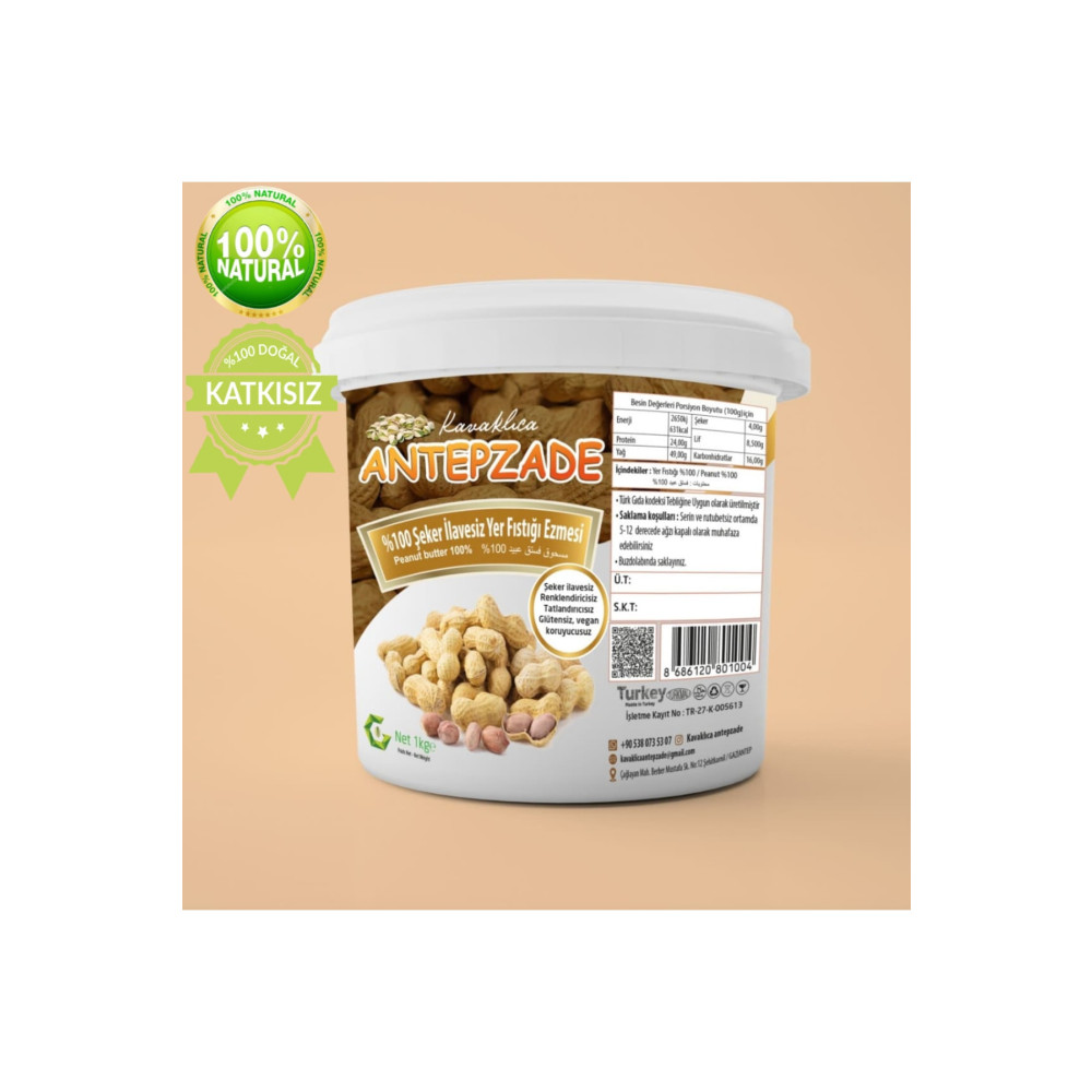 KAVAKLICA ANTEPZADE %100 Fıstık Ezmesi Net 1 Kg Kuruyemiş Fiyatı