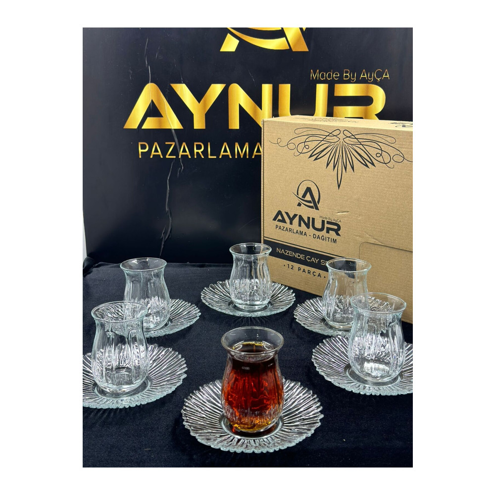 KAVEH 12 KİŞİLİK ÇAY TAKIMI LİNKA SADE SET Fincan / Bardak / Kahve Takımı Fiyatı