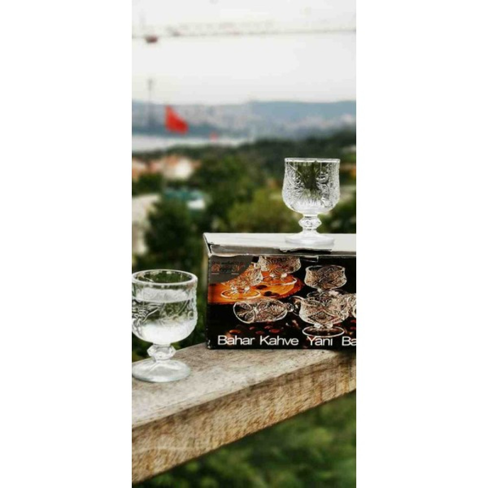 Kaveh Glass Kahve Yanı Su Su Bardağı 6LI Fincan / Bardak / Kahve Takımı Fiyatı