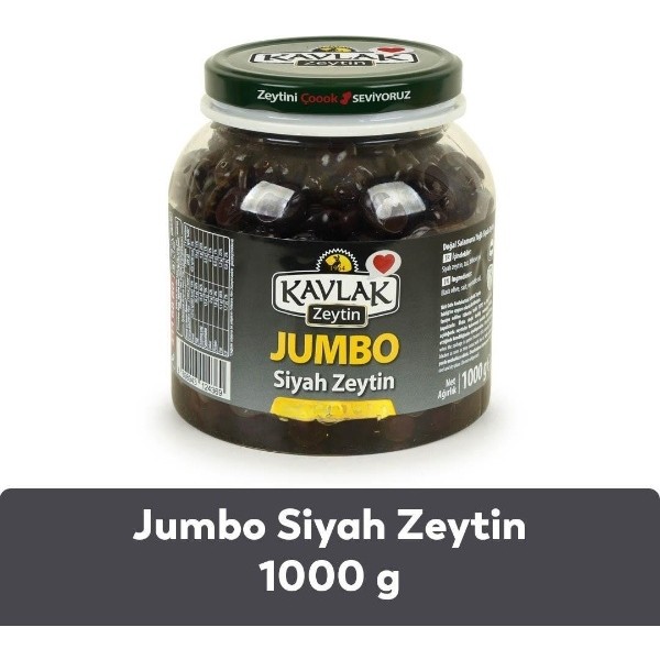 Kavlak Zeytin Jumbo Siyah Zeytin 1 kg Doğal Salamura ile İri Taneli Saf Lezzet Diğer Fiyatı
