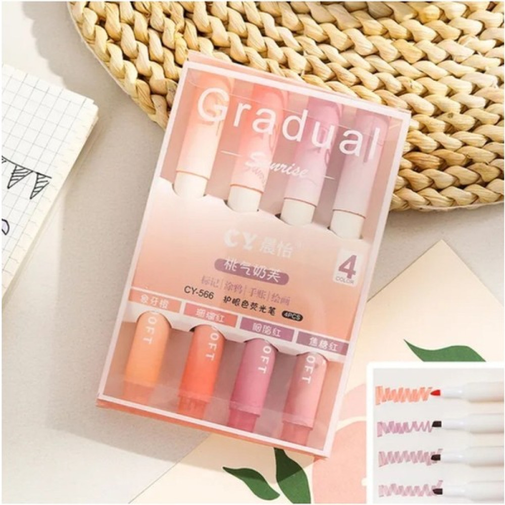 Kawaii Pembe Gradual Aesthetic Pembe Fosforlu Kalem Seti - 0 Oto Boyaları Fiyatı