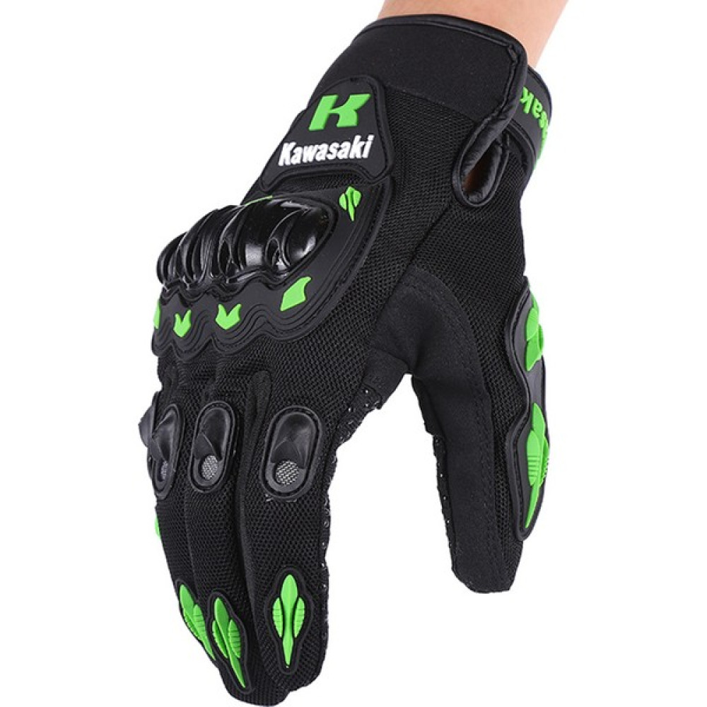 Kawasaki Eldivenleri Tam Parmak Çarpışmadan Kaçınma Binici Eldivenleri (Yurt Dışından) - Yeşil - 2XL Motorsiklet Eldivenleri Fiyatı