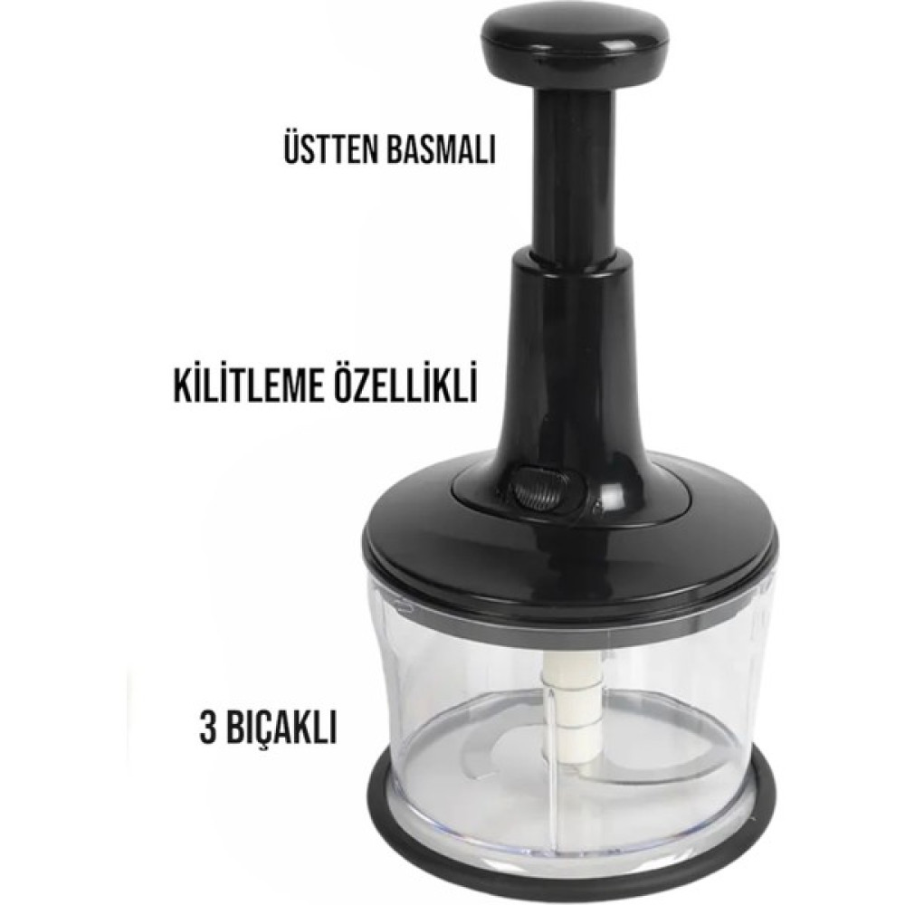 Kaya Group Yakut Basmalı Rondo 3 Bıçaklı ( Siyah ) Doğrayıcılar / Rondolar Fiyatı