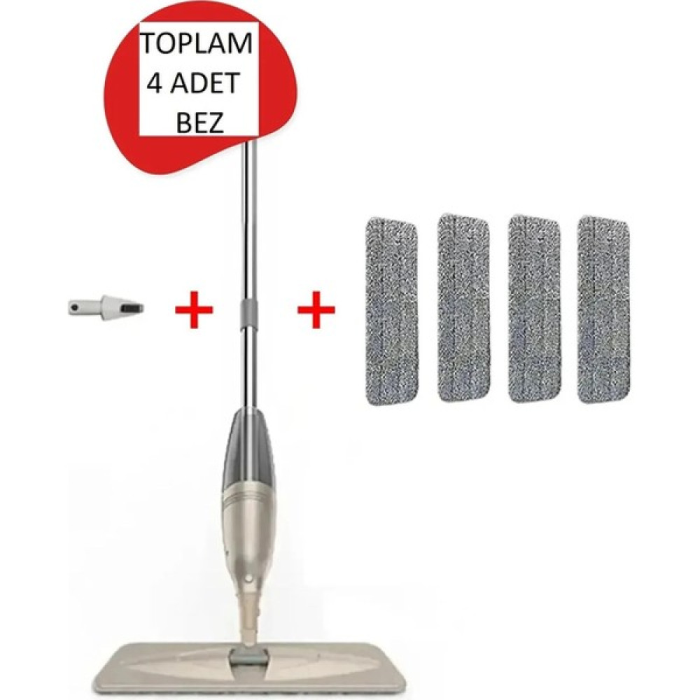 Kayamu 360 Derece Dönen Ergonomik Sihirli Su Hazneli Spreyli Mop Paspas 4 Yedekli - 0 Temizlik Malzemeleri Fiyatı
