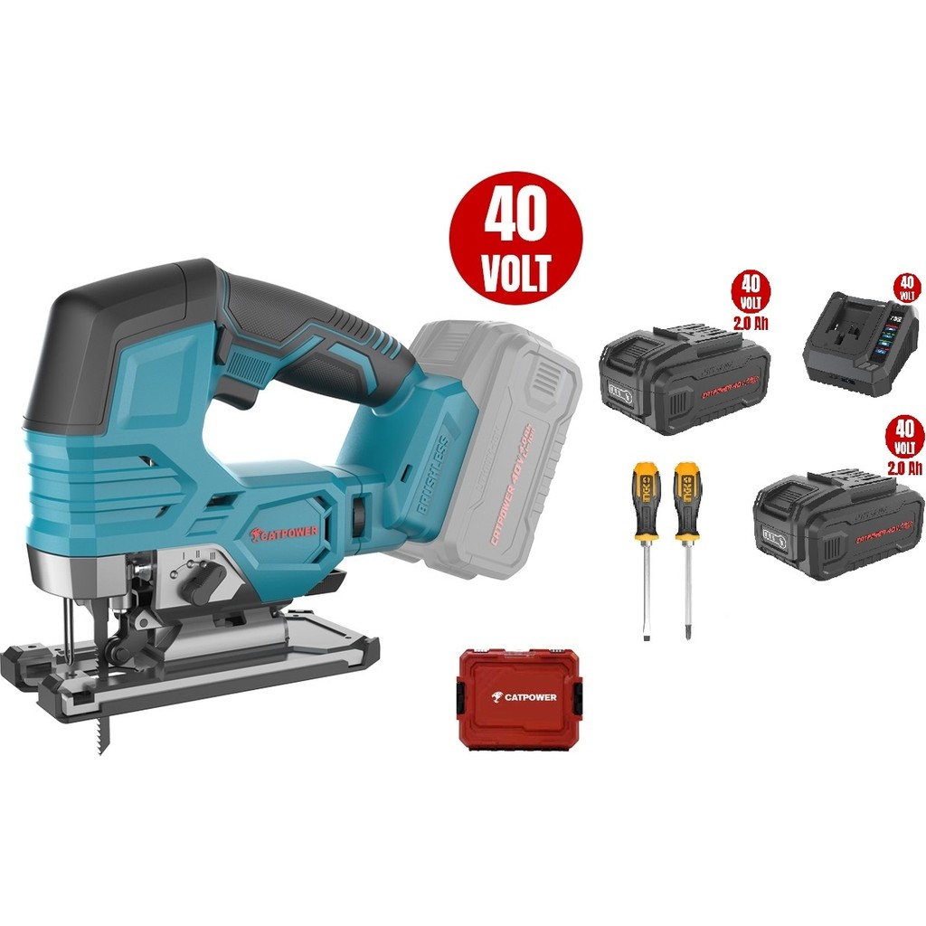 Kayasan Catpower 4470 Komursuz Akulu Dekupaj Lı-Ion 40V ( 2.0 Ah Aku 2 Adet) (Hızlı Sarj Cıhazı) Duz Yıldız Tornavıda Tornavida Fiyatı