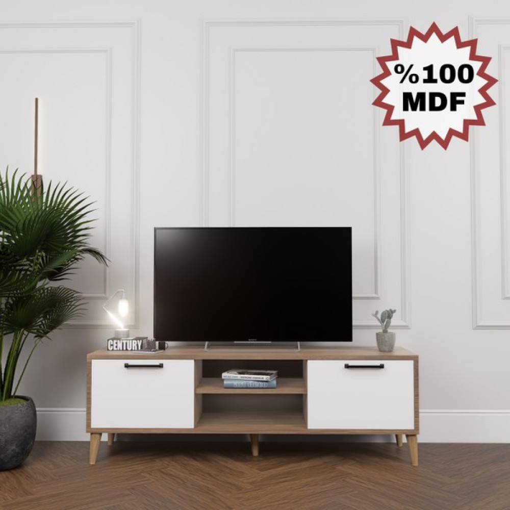 Kayhan Ahşap Mdf Kaman Ceviz Tv Ünitesi 136 cm Tv Ünitesi / Sehpası Fiyatı