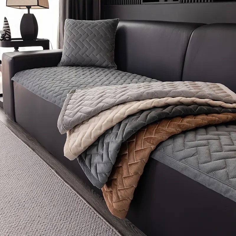 Kaymaz Taban Kapitone Koltuk Örtüsü 70 x 190 - 70 x 190 cm - Gri Diğer Fiyatı