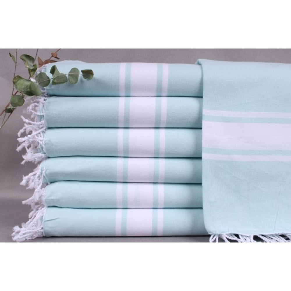 Kayra Export Turkuaz Düğün Hediyesi Plaj Havlusu 100 x 180 cm Pamuk Havlu Damat Bohçası Havlusu Yoga Havlu - Ekru - Mint Peştamal Fiyatı