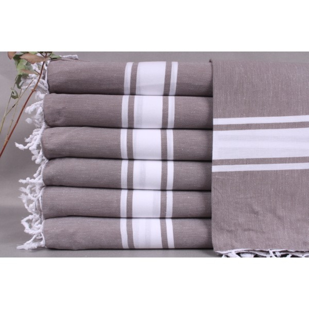 Kayra Export Turkuaz Düğün Hediyesi Plaj Havlusu 100 x 180 cm Pamuk Havlu Damat Bohçası Havlusu Yoga Havlu - Kahverengi Peştamal Fiyatı