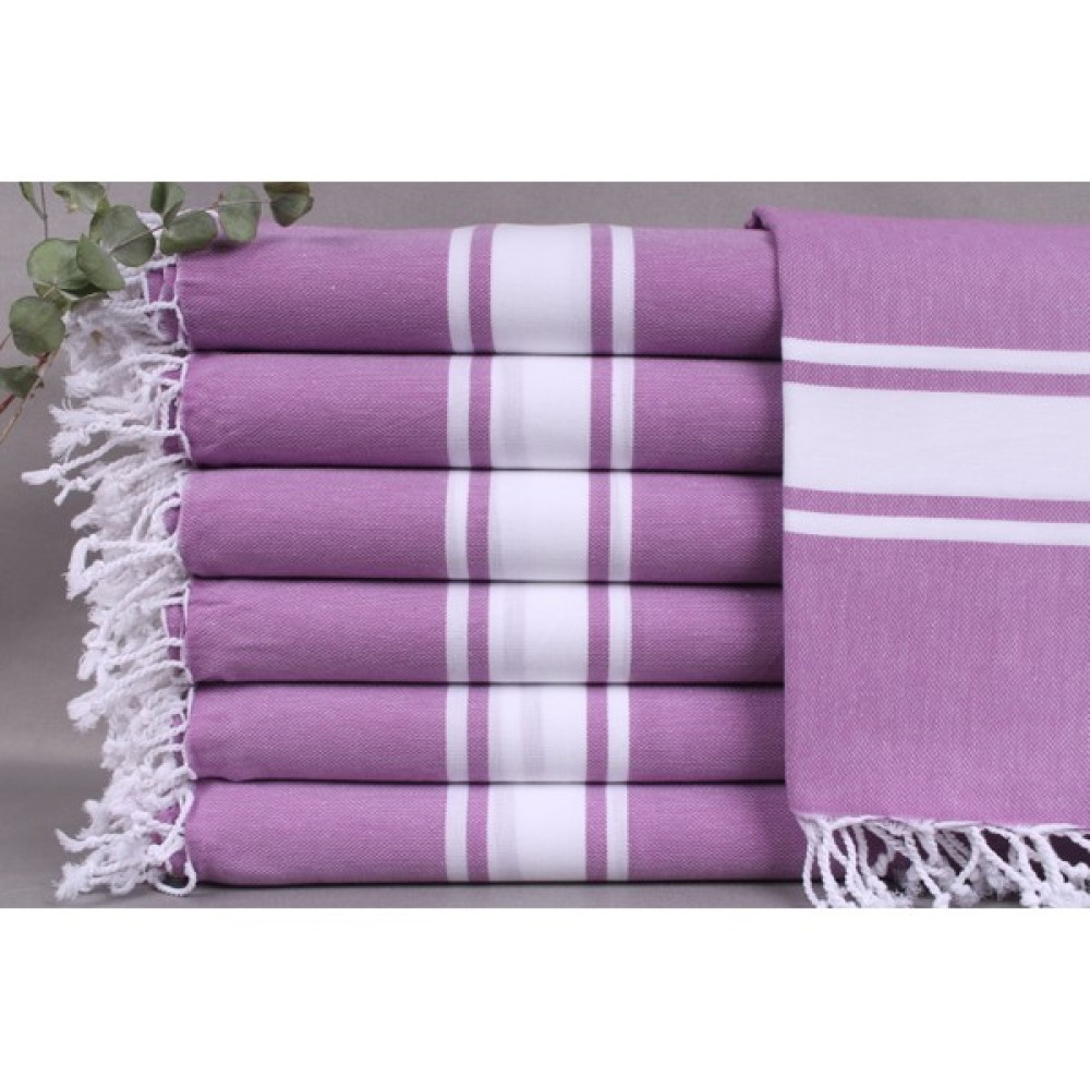 Kayra Export Turkuaz Düğün Hediyesi Plaj Havlusu 100 x 180 cm Pamuk Havlu Damat Bohçası Havlusu Yoga Havlu - Mor Peştamal Fiyatı