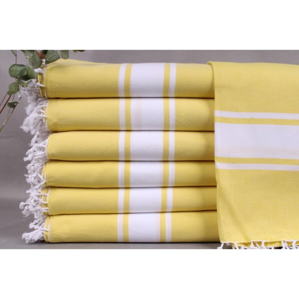 Kayra Export Turkuaz Düğün Hediyesi Plaj Havlusu 100 x 180 cm Pamuk Havlu Damat Bohçası Havlusu Yoga Havlu - Sarı Peştamal Fiyatı